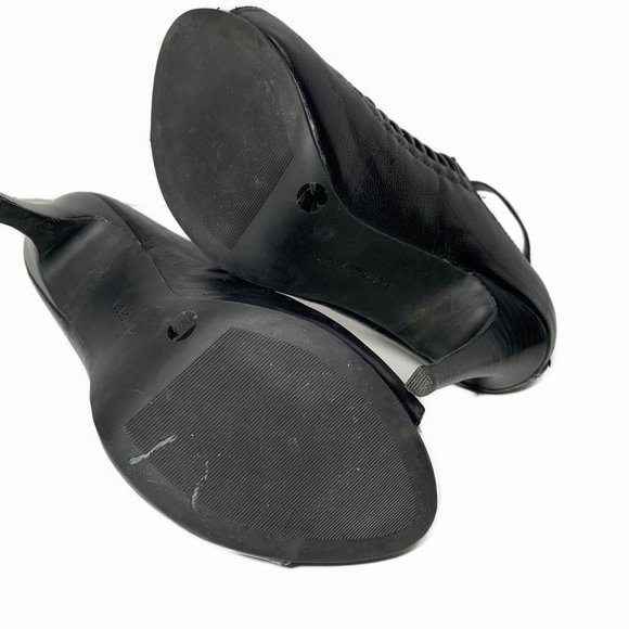 BCBGeneration Black Woven Cage Heels Size 8M - Picture 9 of 10